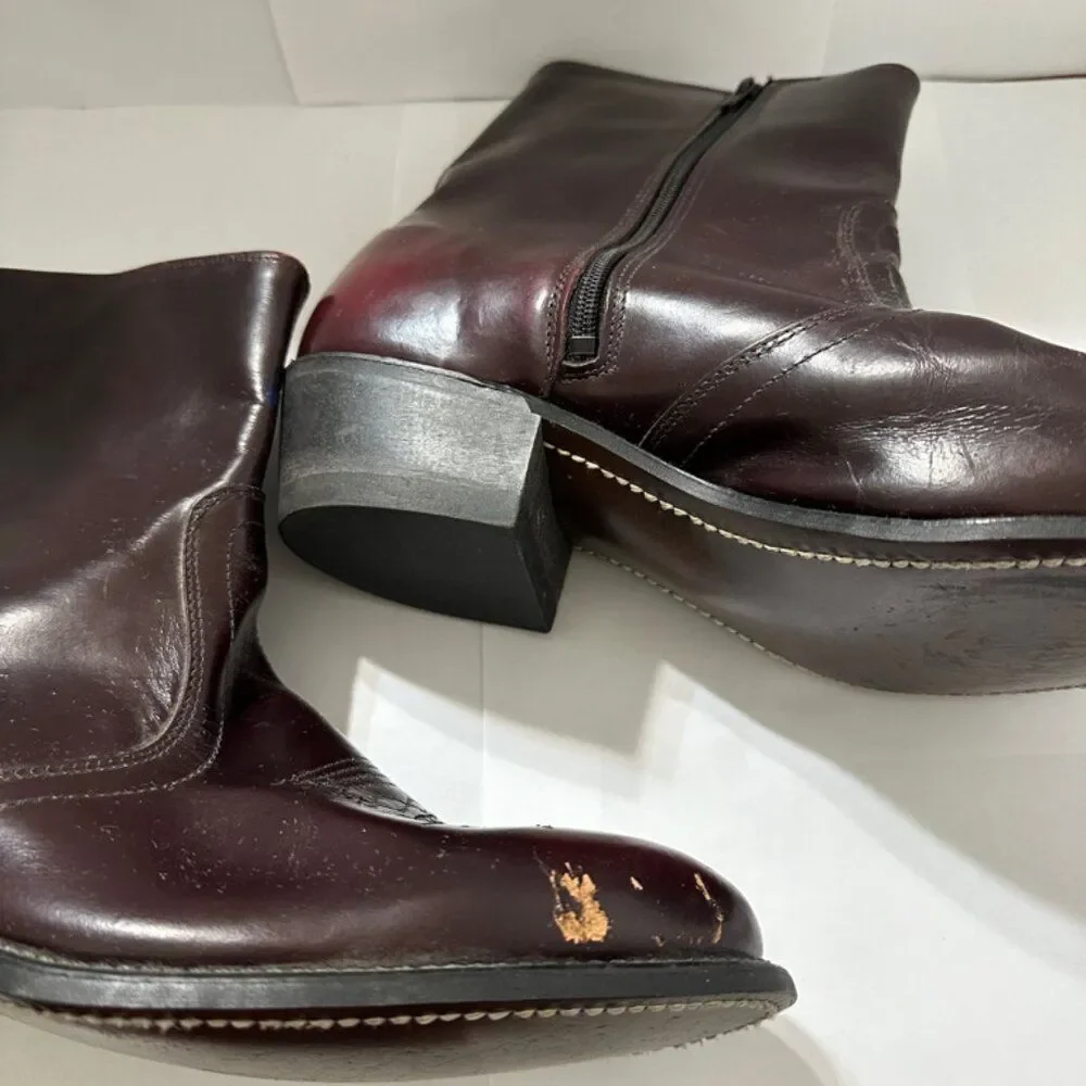 Vintage UFCW Leather Worker Boots Size 11 EEE